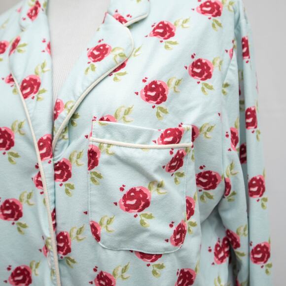 Sweet Honey Floral Print Button Up Pajama Top Size Medium - Picture 5 of 11